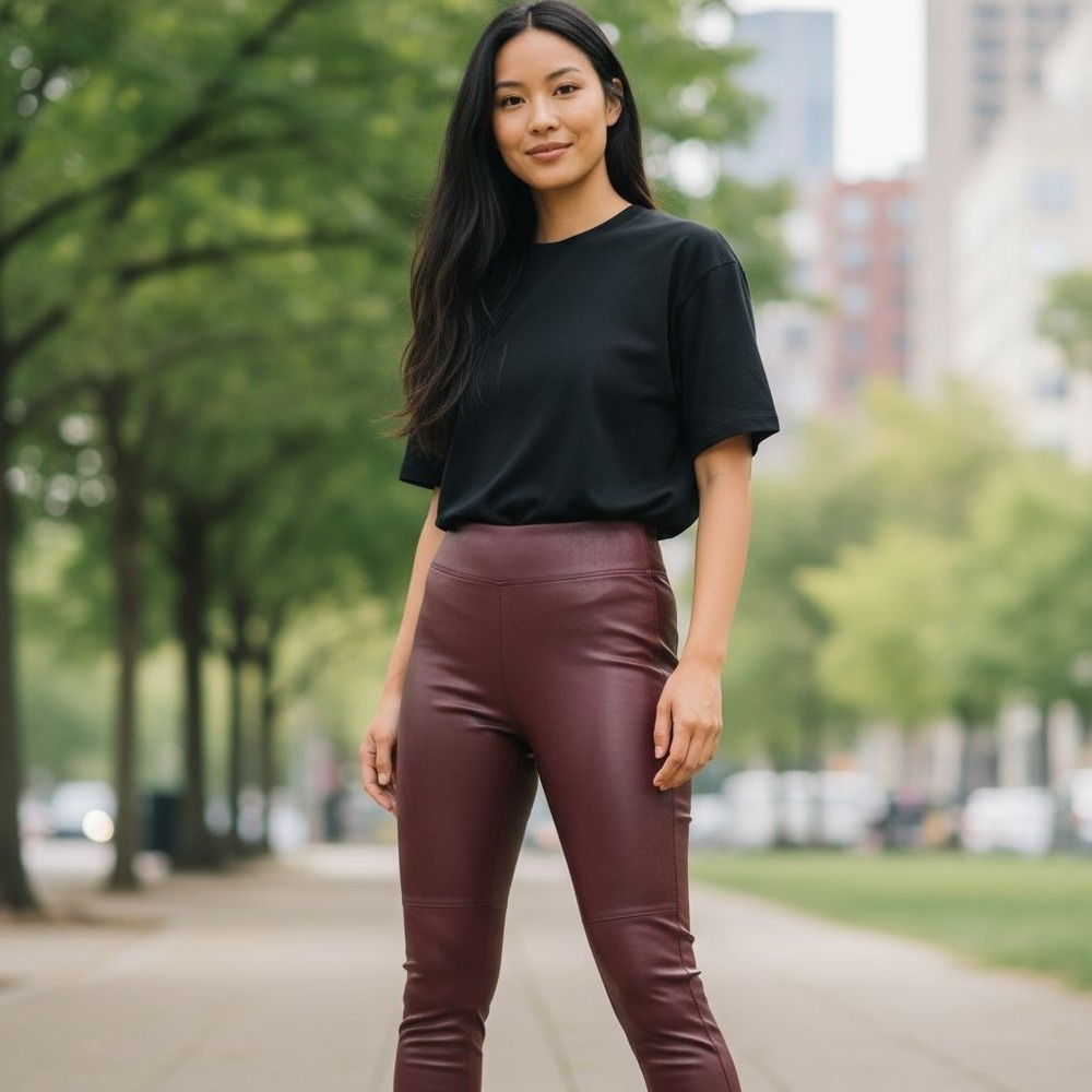 Wild Fable faux leather Red pants Skinny size M